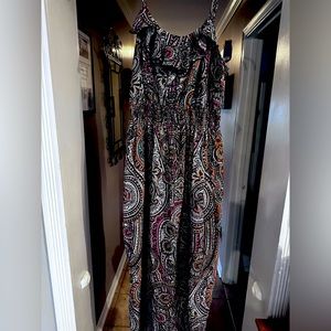 Adjustable Spaghetti straps/ruffle top/paisley colors